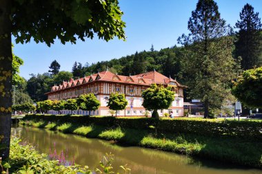 Czech Cumhuriyeti 'nde ünlü Moravie spa Luhacovice (suummer)