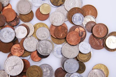 Eski Avrupalı ve dünya paraları güzel bir arka plan