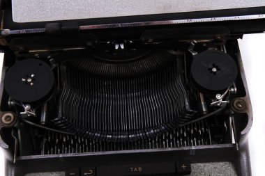 Güzel arkaplan olarak eski yazma makinesinin ayrıntıları