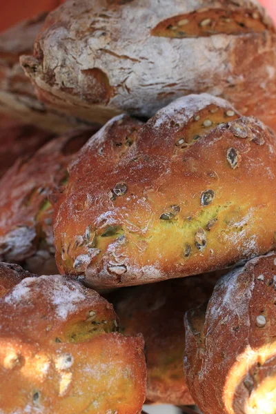 Свежий Тыквенный Хлеб Хороший Пищевой Фон — стоковое фото