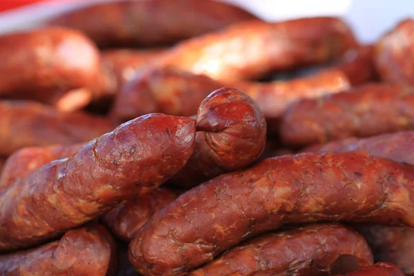 Verse Magyar Worstjes Als Zeer Lekker Eten Achtergrond — Stockfoto