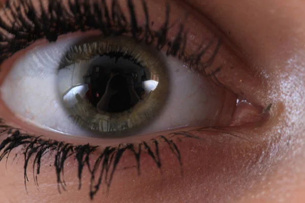 Schönes Menschliches Auge Als Schöner Einfacher Hintergrund — Stockfoto