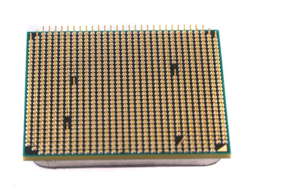 Computer Microprocessor Isolated White Background — Stock Photo, Image