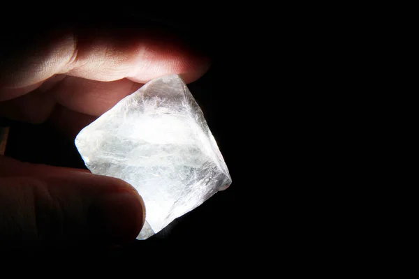 Fluorite Crystal Isolated Black Background — Stock Photo, Image