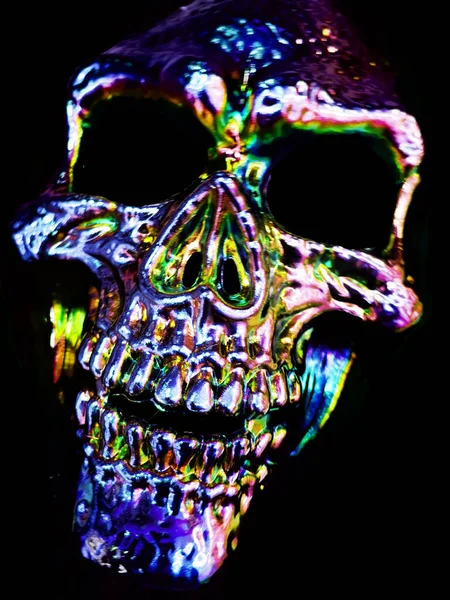 Color Skull Mask Isolated Black Background — Stock Photo, Image