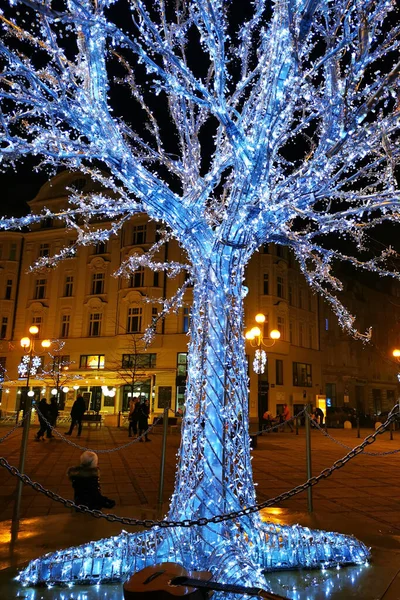 Vánoční Stromek Ostravě Česká Republika — Stock fotografie