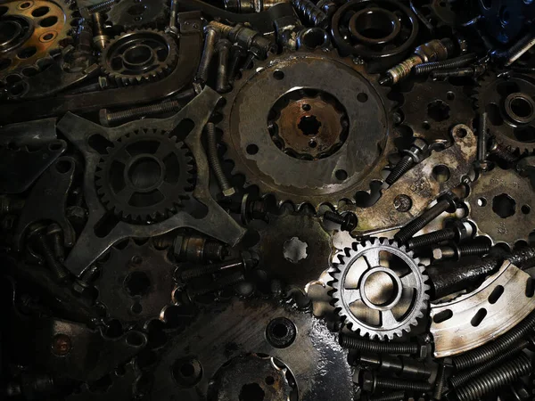 Hierro Steampunk Cogwheel Textura Como Fondo Tecnología — Foto de Stock