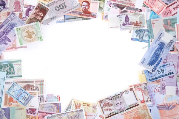 World Banknote Collection Very Nice Financial Background — Stock Photo, Image