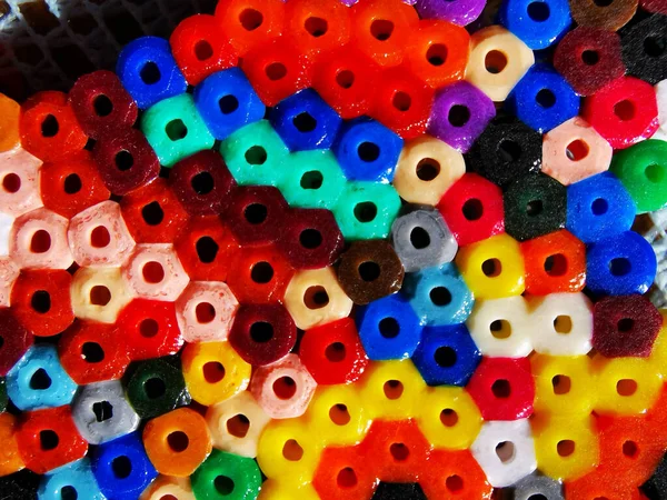 Цвет Пластиковые Бусины Текстуры Хороший Фон — стоковое фото
