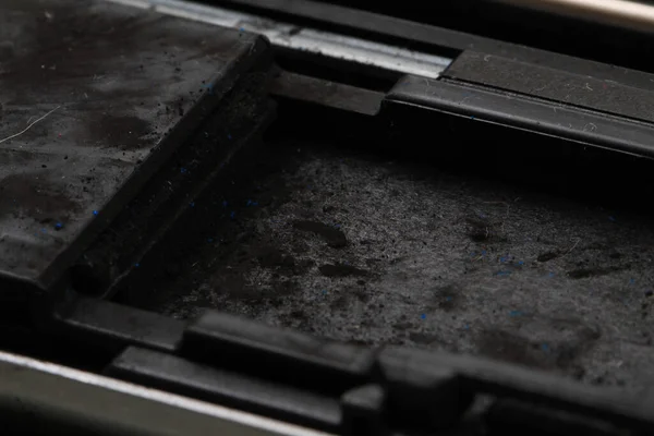 黑色激光粉末作为良好的技术背景 — 图库照片