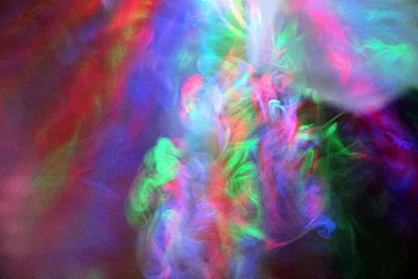 Farblaserlichter Nebel Als Schöner Abstrakter Hintergrund — Stockfoto