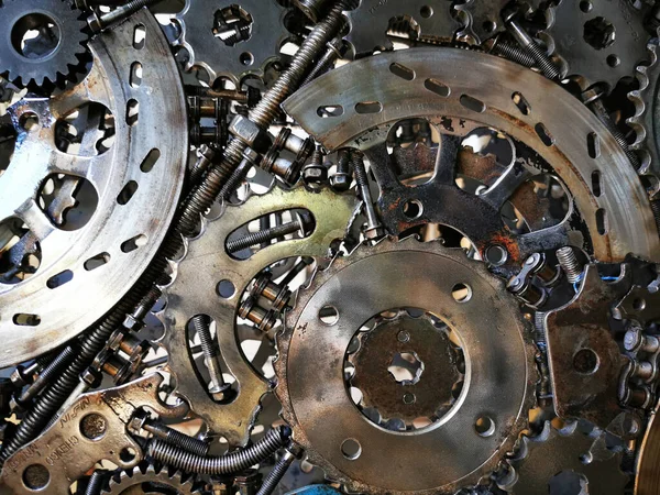 Ijzer Steampunk Cogwheel Textuur Als Technologie Achtergrond — Stockfoto