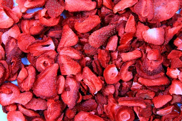 干草莓是很好的食品质感 — 图库照片