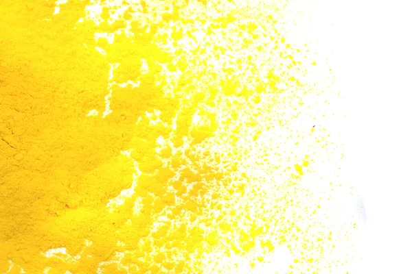 Gelbes Laserpulver Isoliert Auf Weißem Hintergrund — Stockfoto