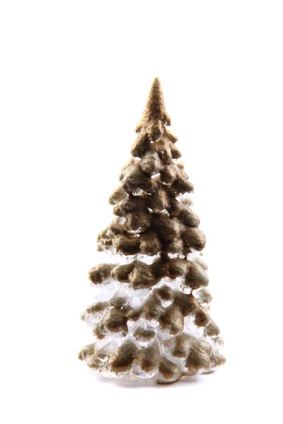 Christmas tree from the plastic  and gold — Stock Photo, Image