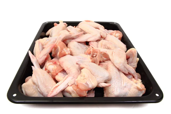 Carne di pollo cruda (ali ) — Foto Stock