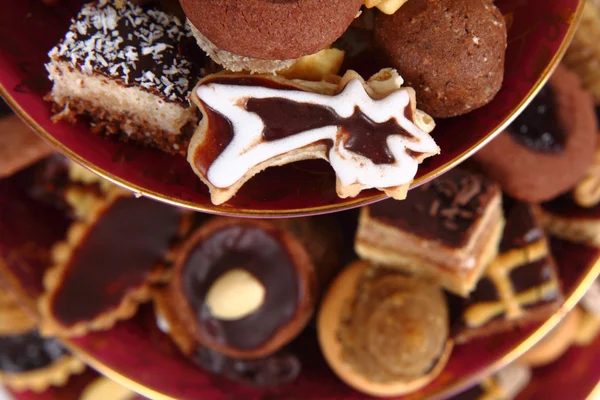 Kerstkoekjes en desserts — Stockfoto