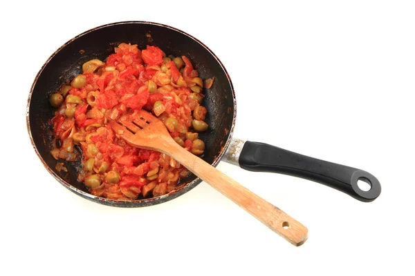 Saus tomat dengan zaitun — Stok Foto
