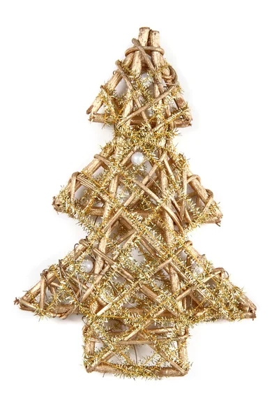 Symbol für goldenen Weihnachtsbaum — Stockfoto