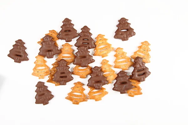 Biscotti (forma albero di Natale) sfondo — Foto Stock