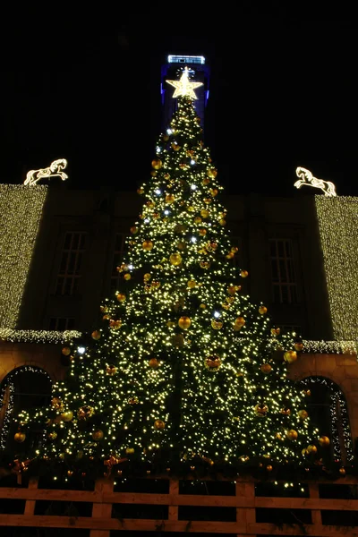 Árbol de navidad en Ostrava — Foto de Stock