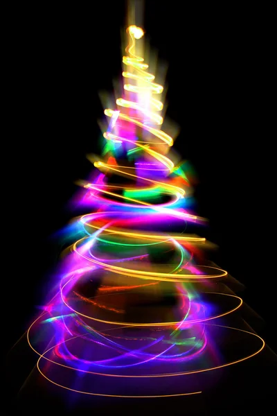 Luci di Natale come albero di Natale — Foto Stock