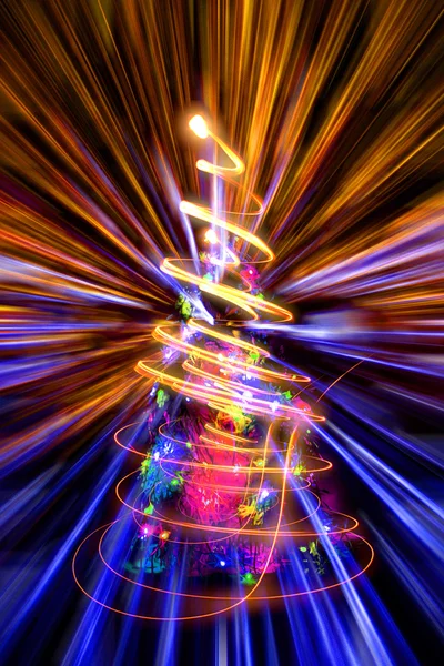 Abstract christmas lights explosion — Stock Photo, Image