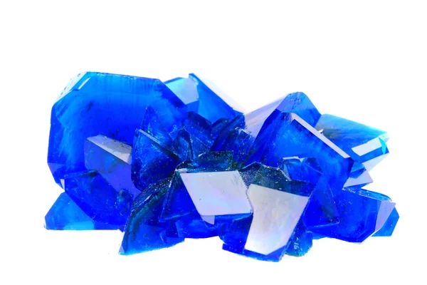 Mineral azul vitriol isolado — Fotografia de Stock