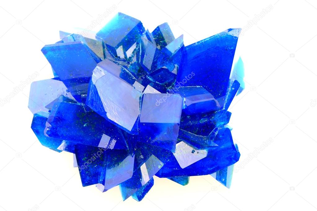 Blue vitriol mineral isolated Stock Photo by ©jonnysek 57051081
