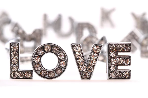 Love (diamond letters) — Stock Photo, Image
