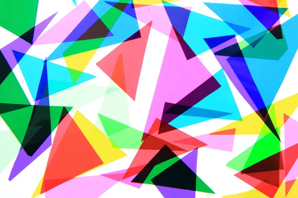 テクスチャの色のプラスチック製の三角形の — ストック写真