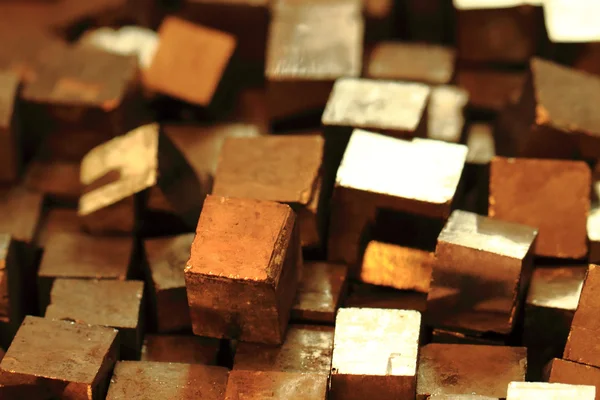 Σιδηροπυρίτη (ορυκτά συλλογή χρυσή) — Φωτογραφία Αρχείου