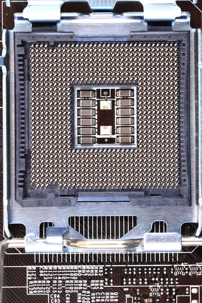 Detail of modern computer mainboard (motherboard) — Stock Photo, Image