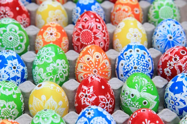 Color huevos de Pascua fondo — Foto de Stock