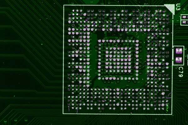 Struttura del chip del computer — Foto Stock