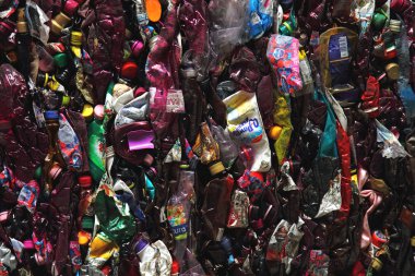 renkli plastik geri dönüşüm arka planı