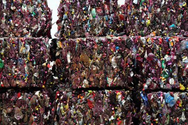 renkli plastik geri dönüşüm arka planı