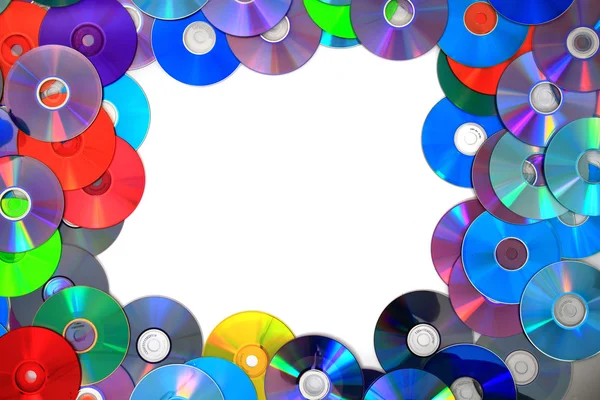 Color DVD and CD background — Stock Photo, Image