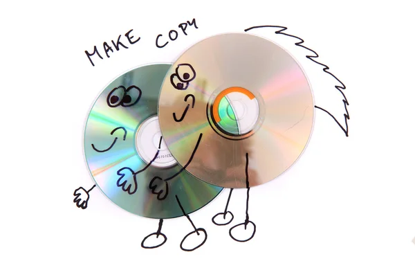 Maken van Dvd en Cd kopiëren — Stockfoto