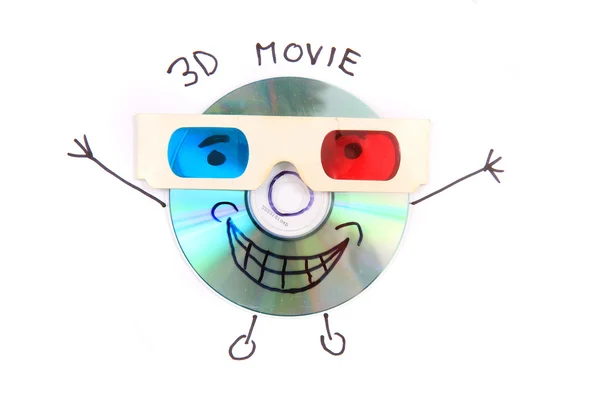 3d filme dvd — Fotografia de Stock