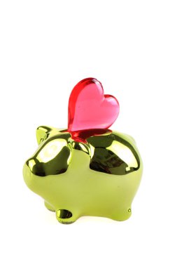 madeni para domuz kalbi olan 