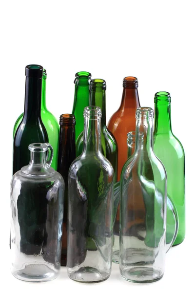 Empty glass bottles — Stock Photo, Image