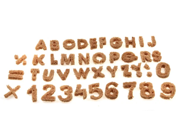 Bread alphabet — Stock Photo, Image