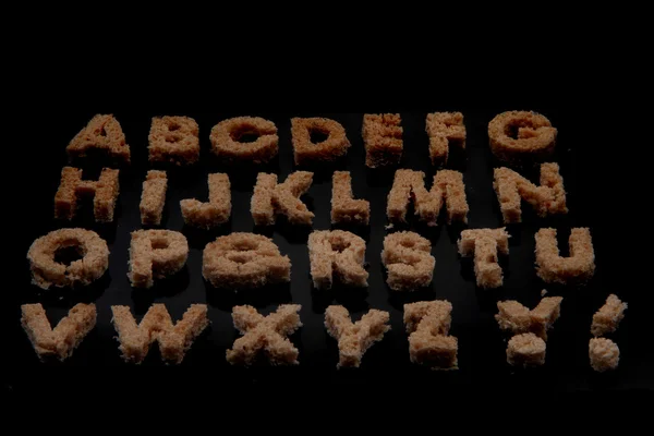 Bread alphabet — Stock Photo, Image