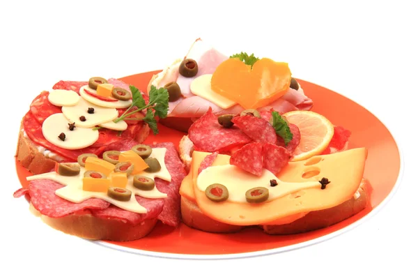 Legrační sendviče pro děti — Stock fotografie