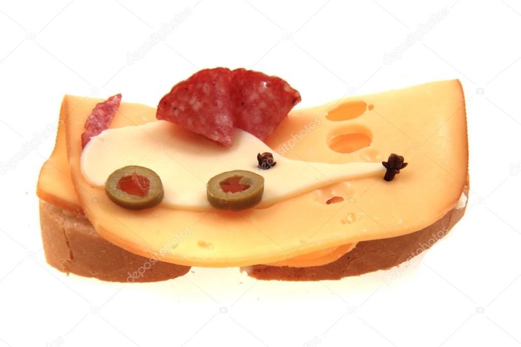 funny sandwich for chilren (mouse)