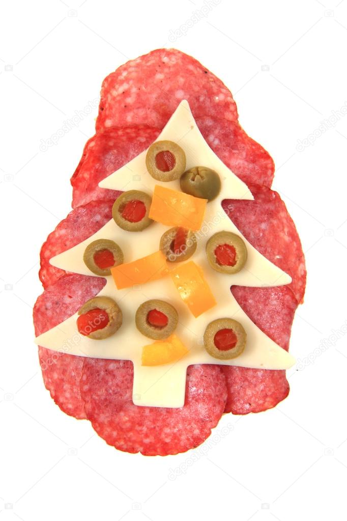 funny sandwich for chilren (christmas tree)
