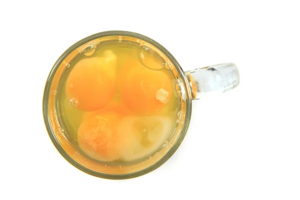 Eieren in de glas-cup — Stockfoto