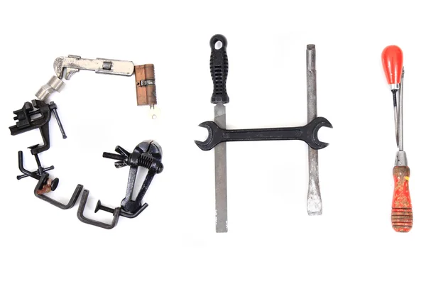 Tool mechanical as alphabet isolated — Stock Photo, Image