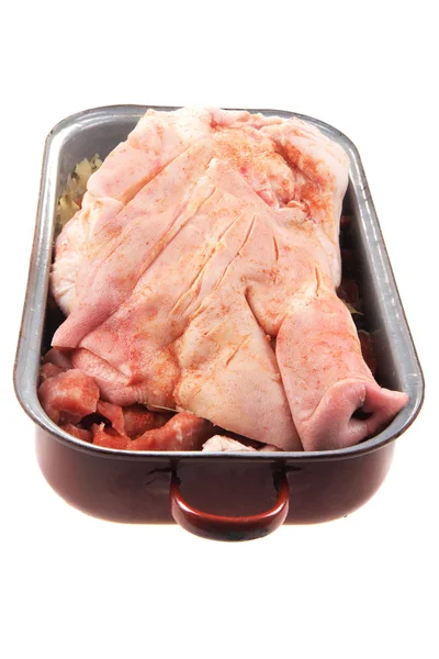 Raw pig head isolated — Stock Photo, Image